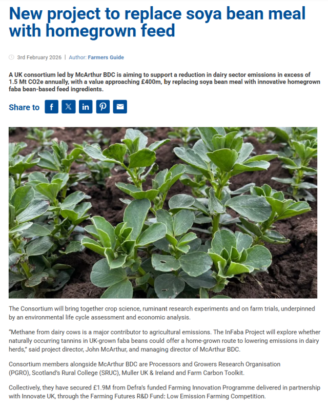 Farmers Guide Announce InFaba Funding